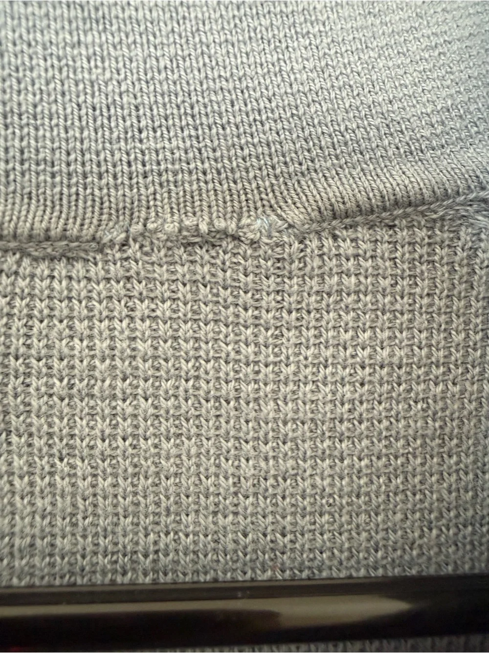 J.Crew Factory Cotton Waffle Johnny-Collar Sweater Polo Blue Men’s